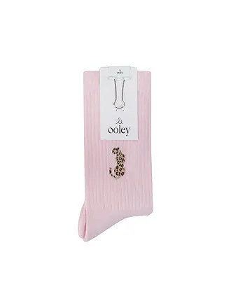 OOLEY | Chaussettes ICON Leo Or blanc | rosa